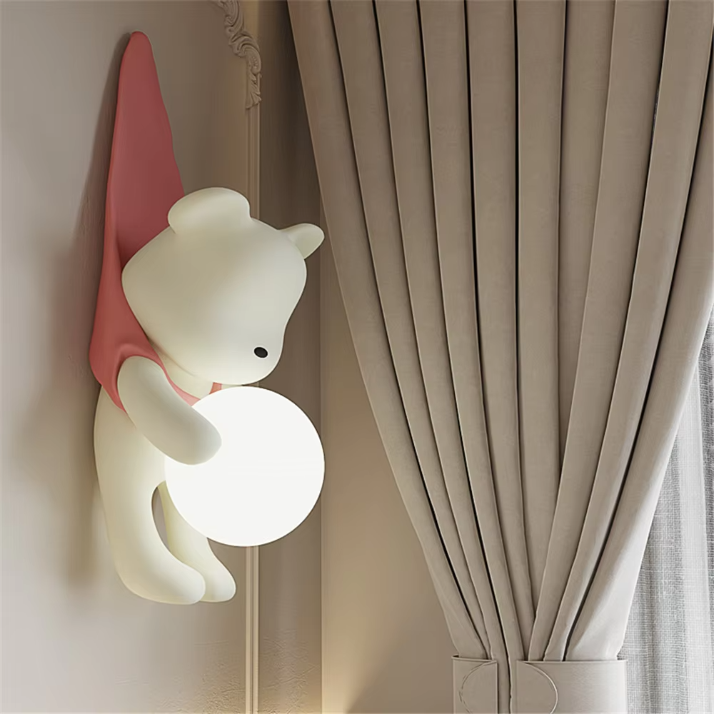 Hanging Bear Wall Hanging Light